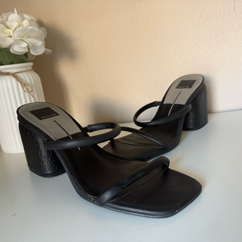 Dolce Vita Black Heeled Sandals